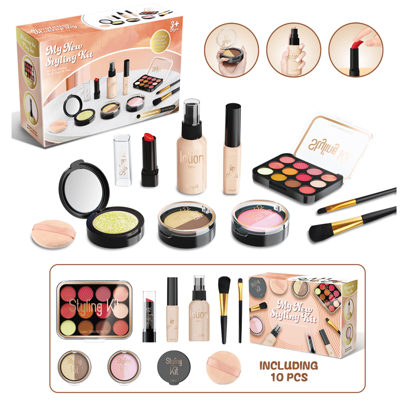 Beauty Makeup Kit For Kids - 10 pçs simulação menina beleza jogar