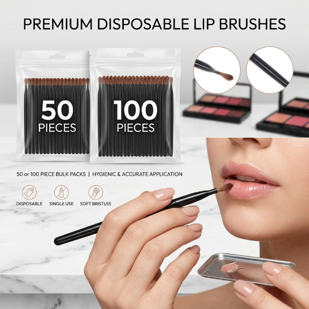Beauty Makeup Kit - Conjunto de 50/100 Pincéis Descartáveis para