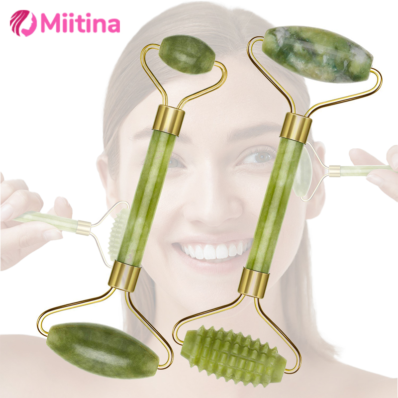 Face Massager - Rolo de jade natural rosto gua