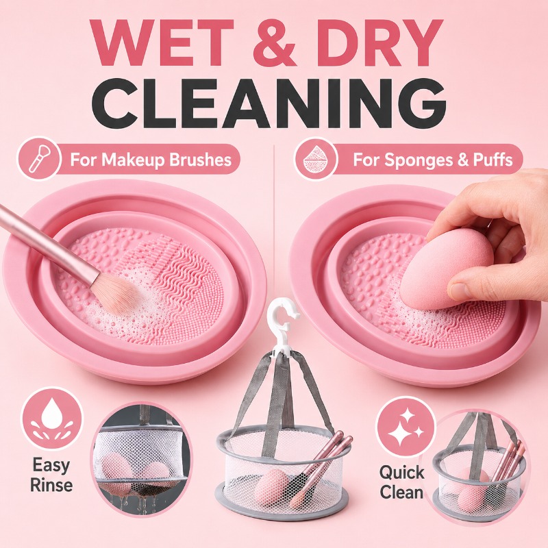 Tigela de Silicone 2 em 1 para - Beauty Makeup Sponge avaliação e preço
