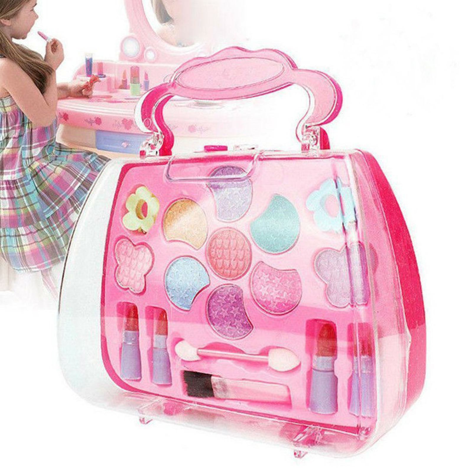 Brinquedos de maquiagem para m - Beauty Makeup Kit For Kids avaliação e preço