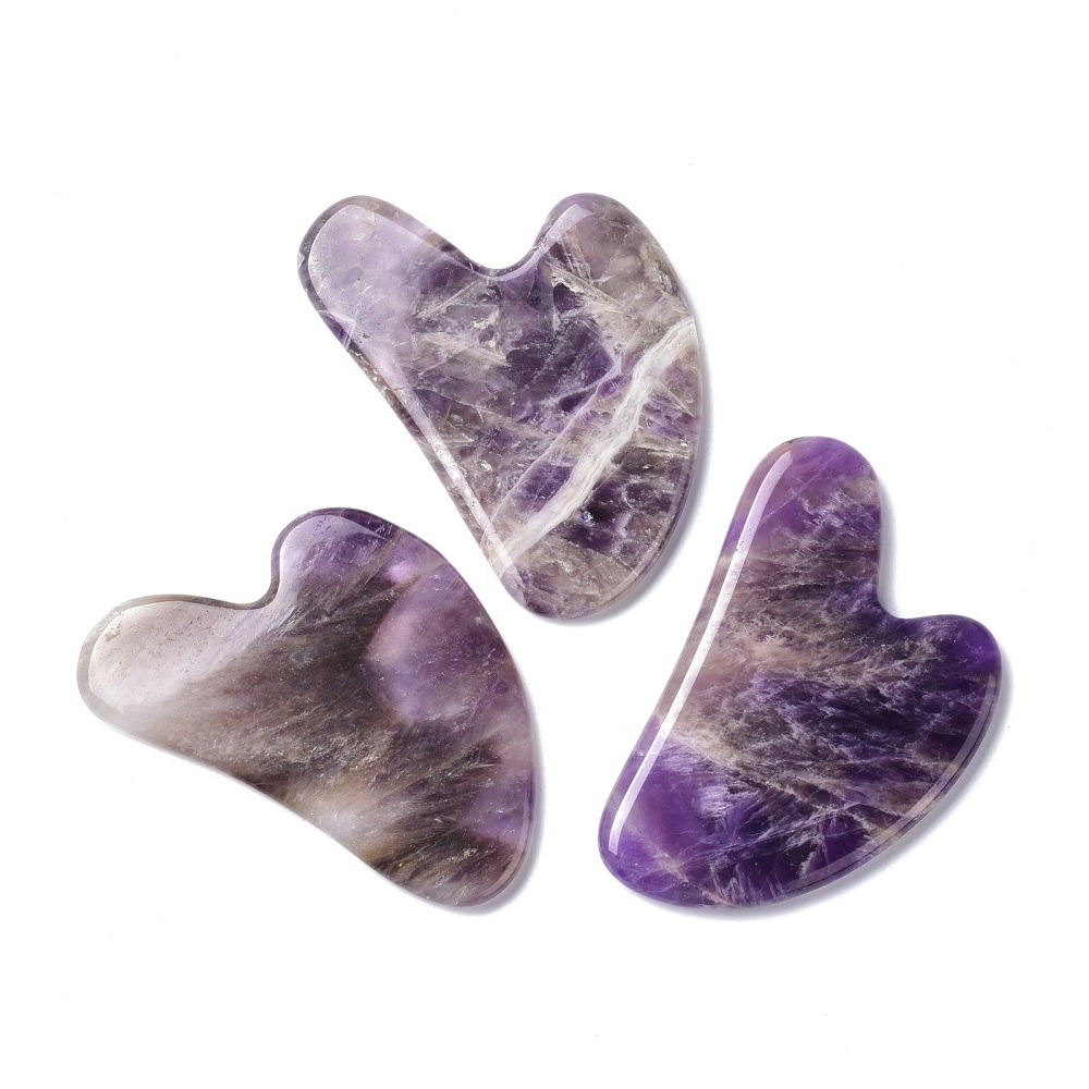 1pc placas de ametista gua sha - Face Massager avaliação e preço
