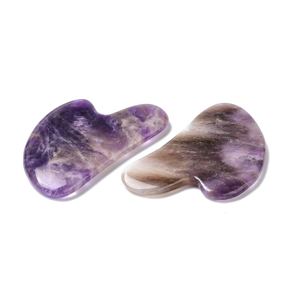 1pc placas de ametista gua sha - Face Massager avaliação e preço