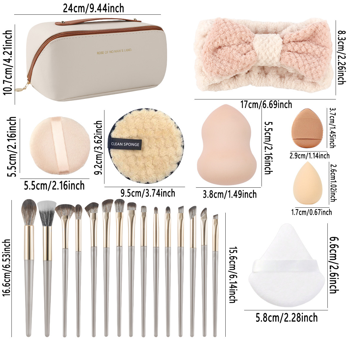 Bolsa de Couro com Conjunto de - Beauty Makeup Kit avaliação e preço