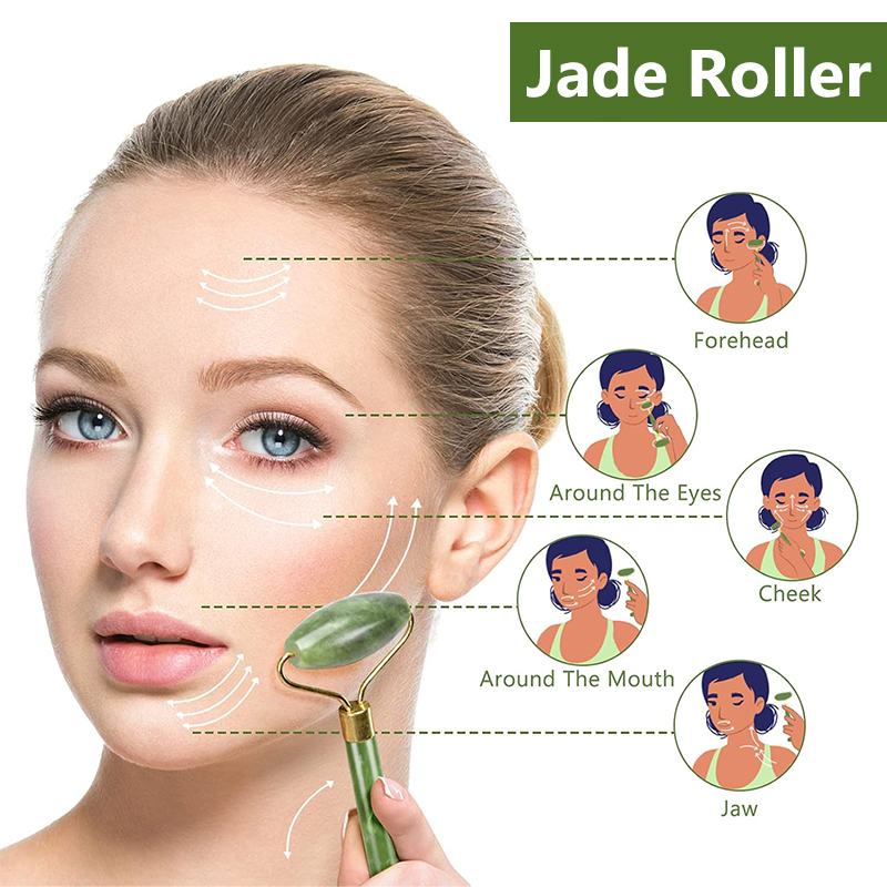 Rolo de jade natural rosto gua - Face Massager avaliação e preço