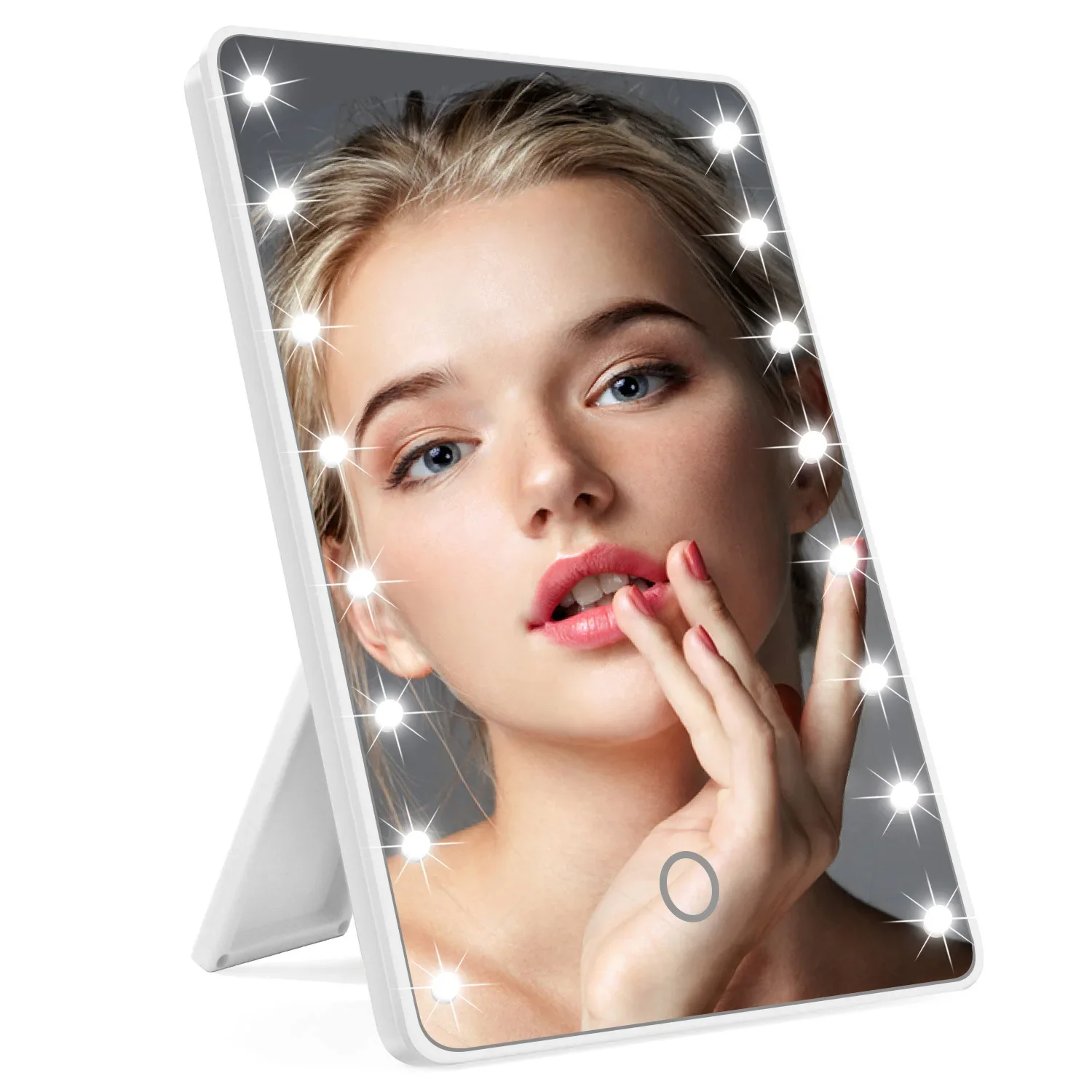 Espelho de maquiagem com 16 le - Beauty Makeup Desk avaliação e preço