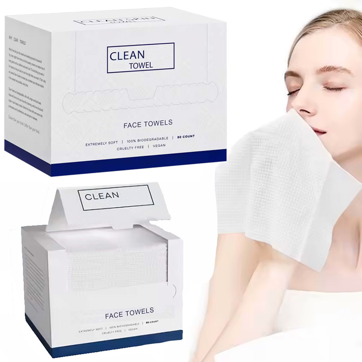 50 Unidades/Caixa Toalhas Faci - Beauty Makeup Kit avaliação e preço