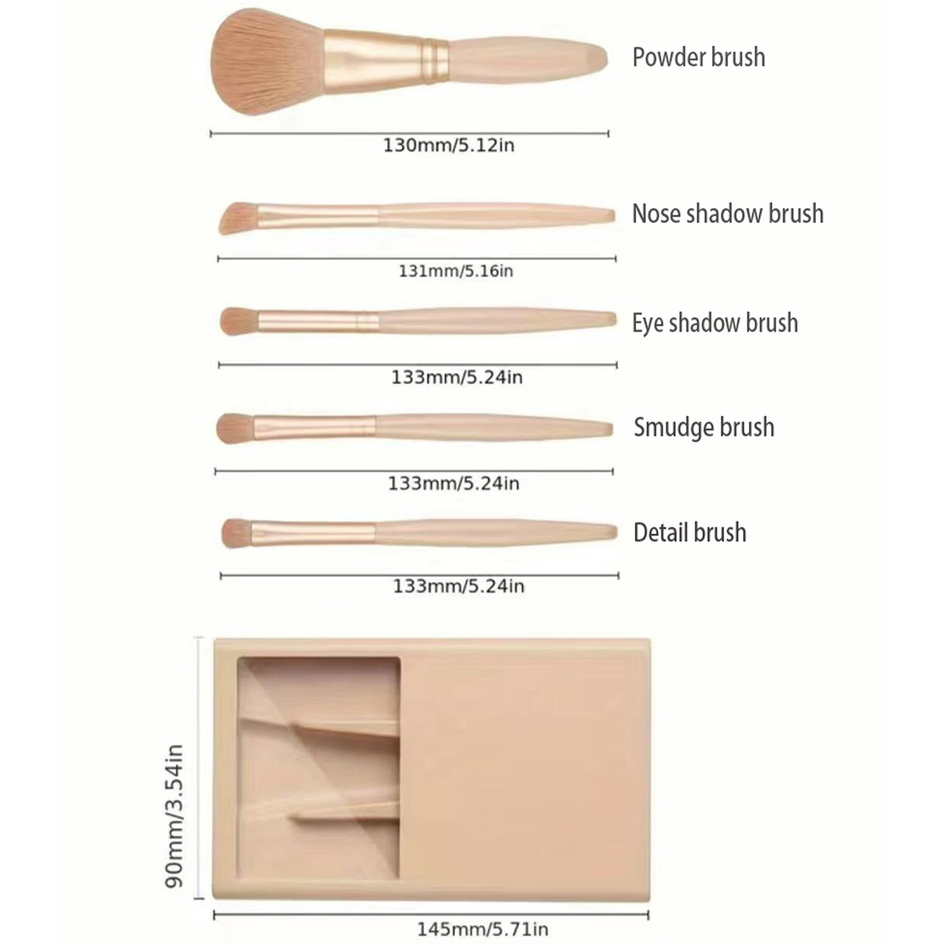 5 pçs kit de escova cosmética  - Beauty Makeup Kit avaliação e preço